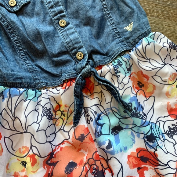 Girls Guess Denim with Flowy Bottom Dress - Picture 2 of 7